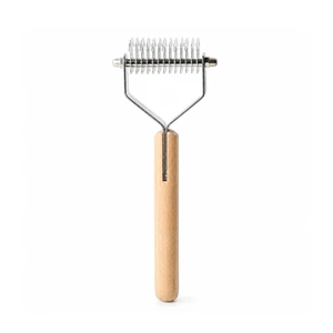Dual-Sided Pet Dematting Comb - Dog & Cat Undercoat Rake - Gentle Grooming Brush for Mats, Tangles & Loose Fur, Safe Rounded Teeth, Ergonomic Natural Wood Handle - Large (17+9 Teeth) Dual-Sided Pet Dematting Comb - Dog & Cat Undercoat Rake - Gentle Grooming Brush for Mats, Tangles & Loose Fur, Safe Rounded Teeth, Ergonomic Natural Wood Handle - Large (17+9 Teeth)