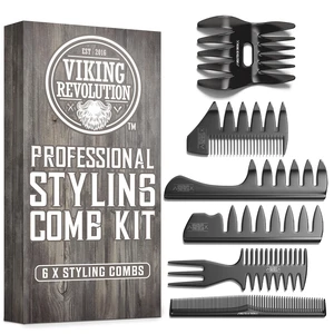 Professional Hair Styling Combs for Men - 6 Piece Set | Anti-Static & Durable Design - For Styling, Texturizing & Detangling - Easy to Clean - Professional Grade Professional Hair Styling Combs for Men - 6 Piece Set | Anti-Static & Durable Design - For Styling, Texturizing & Detangling - Easy to Clean - Professional Grade