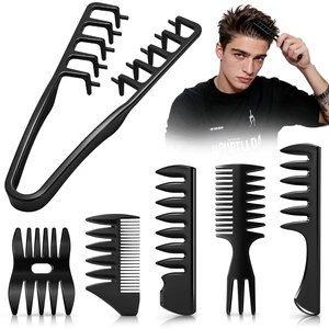 Comb Wide Tooth Styling Combs for Women Men | Texturizing, Volume Fringe Parting, Quiff, Pompadour, Slick Back, Hair Comb Set, ABS Plastic Barber Tool Comb Wide Tooth Styling Combs for Women Men | Texturizing, Volume Fringe Parting, Quiff, Pompadour, Slick Back, Hair Comb Set, ABS Plastic Barber Tool