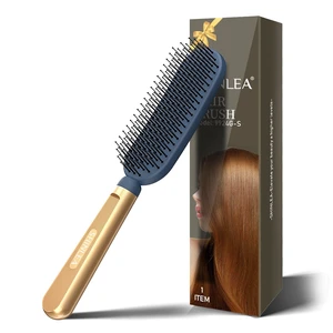 Slim Hair Brush for Fine Thin Thick Hair, Soft Double Nylon Bristles for Deep Detangling & Massage, Metal-Infused Luxury Gold Handle, Gift for Women Men Kids Slim Hair Brush for Fine Thin Thick Hair, Soft Double Nylon Bristles for Deep Detangling & Massage, Metal-Infused Luxury Gold Handle, Gift for Women Men Kids
