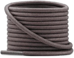 Waxed Round Shoe Laces: 39" Grayish Brown Oxford Dress Shoelaces | 2 Pairs, 4mm Thick, 20 Colors, 24"-71", for Business Footwear, Chukka Boots, Men & Women Waxed Round Shoe Laces: 39" Grayish Brown Oxford Dress Shoelaces | 2 Pairs, 4mm Thick, 20 Colors, 24"-71", for Business Footwear, Chukka Boots, Men & Women