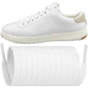 Shoe Laces for Cole Hann Replacement Shoelaces Strings | 8MM Waxed Flat Laces | Material: Cotton | Color: White | Size: 56Inch Shoe Laces for Cole Hann Replacement Shoelaces Strings | 8MM Waxed Flat Laces | Material: Cotton | Color: White | Size: 56Inch