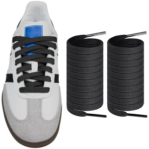 Shoe Laces for Adidas Samba Replacement Shoelaces Strings | 8MM Flat Laces | Material: Polyester Color: Black | Size: 55Inch Shoe Laces for Adidas Samba Replacement Shoelaces Strings | 8MM Flat Laces | Material: Polyester Color: Black | Size: 55Inch