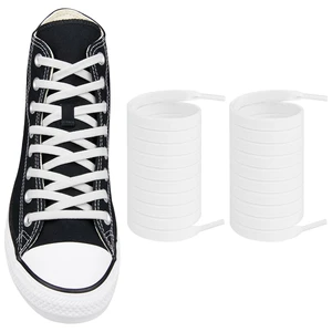 Shoe Laces for Converse Replacement Shoelaces Strings | 8MM Elastic Flat Stretchy Bungee No Tie Laces | Color: White | Size: 58Inch Shoe Laces for Converse Replacement Shoelaces Strings | 8MM Elastic Flat Stretchy Bungee No Tie Laces | Color: White | Size: 58Inch