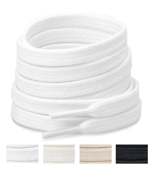 2 Pair 47" White Shoe Laces for Sneakers, White Athletic Shoelaces | 8 MM 120CM Flat Cotton Double Layer Men Women Replacement Shoe Strings,Stay Tied Tennis Running Athletic White Shoestrings 2 Pair 47" White Shoe Laces for Sneakers, White Athletic Shoelaces | 8 MM 120CM Flat Cotton Double Layer Men Women Replacement Shoe Strings,Stay Tied Tennis Running Athletic White Shoestrings