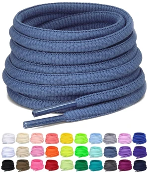 2 Pairs Oval Athletic Shoe Laces, 1/4" Shoelaces Blue Gray 80 | Anti stretch & hard to loosen. Sturdy full half round shoelaces, 33 vibrant colors, 2363 inch replacement laces for sneakers 2 Pairs Oval Athletic Shoe Laces, 1/4" Shoelaces Blue Gray 80 | Anti stretch & hard to loosen. Sturdy full half round shoelaces, 33 vibrant colors, 2363 inch replacement laces for sneakers