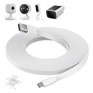 Cable for CCTV Camera,TP-Link Tapo C120,Ring Pan-Tilt Indoor Cam 2024 Release Camera ,Blink Mini2,Xiaomi Mi,eufy SoloCam S220/S340,C210,Long Flat USB C Extension Charging Cable Cable for CCTV Camera,TP-Link Tapo C120,Ring Pan-Tilt Indoor Cam 2024 Release Camera ,Blink Mini2,Xiaomi Mi,eufy SoloCam S220/S340,C210,Long Flat USB C Extension Charging Cable