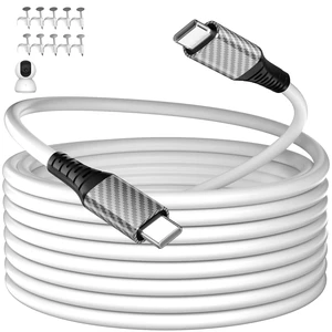 30ft USB C Cable,Extra Long 60W USB C to USB C Charging Cable,White | USB Type C Cable 9M Fast Charge Cord for iPhone 17 18 Pro Max 16/iPad/MacBook/Samsung S26 S25 S24 for Security Cameras/Switch 30ft USB C Cable,Extra Long 60W USB C to USB C Charging Cable,White | USB Type C Cable 9M Fast Charge Cord for iPhone 17 18 Pro Max 16/iPad/MacBook/Samsung S26 S25 S24 for Security Cameras/Switch