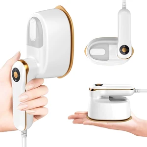 Portable Clothes Steamer 140x80mm Ceramic Glaze Panel Iron LCD 120ml Water Tank 1100W & 15s Fast Heat Up 4-speed Steamer for Clothes of all Fabrics Dry&Wet Iron for Home Travel Business Trip Portable Clothes Steamer 140x80mm Ceramic Glaze Panel Iron LCD 120ml Water Tank 1100W & 15s Fast Heat Up 4-speed Steamer for Clothes of all Fabrics Dry&Wet Iron for Home Travel Business Trip