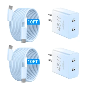Super Fast USB C Phone Charger for Samsung,2Pack Dual Port Type C Fast Charger Block with Extra Long 6.6 FT USB C Fast Charging Cable Cord for Samsung Galaxy S26/S26+/S25/S25 Ultra/S24/S23/S22 Super Fast USB C Phone Charger for Samsung,2Pack Dual Port Type C Fast Charger Block with Extra Long 6.6 FT USB C Fast Charging Cable Cord for Samsung Galaxy S26/S26+/S25/S25 Ultra/S24/S23/S22