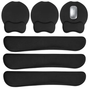 Pad and Keyboard Wrist Rest, Keyboard and Mouse Pad Set with Wrist Support, Ergonomic Memory Foam Wrist Rest for Computer Keyboard Office, Gaming, Computer, Laptop, Typing Comfort Pad and Keyboard Wrist Rest, Keyboard and Mouse Pad Set with Wrist Support, Ergonomic Memory Foam Wrist Rest for Computer Keyboard Office, Gaming, Computer, Laptop, Typing Comfort