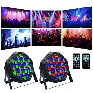 2-Packs 36LED Par Lights DJ Stage Light RGB | Sound Activated Control led stage DMX lights Uplighting for Wedding Party Club Christmas Lighting Apparatus 2-Packs 36LED Par Lights DJ Stage Light RGB | Sound Activated Control led stage DMX lights Uplighting for Wedding Party Club Christmas Lighting Apparatus