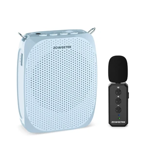Wireless Voice Amplifier with Lavalier Mic for Teachers | Portable Speaker, Clip-On Microphone, Mini Design, Personal Mic System, for Speech, Meeting, Yoga Wireless Voice Amplifier with Lavalier Mic for Teachers | Portable Speaker, Clip-On Microphone, Mini Design, Personal Mic System, for Speech, Meeting, Yoga