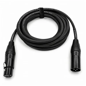 XLR Cable Male to Female 10ft 22AWG 99.99% OFC, 128-Braid Shielded, Gold Plated Microphone Cable for Studio, Stage, Mixer, Speakers, Podcast XLR Cable Male to Female 10ft 22AWG 99.99% OFC, 128-Braid Shielded, Gold Plated Microphone Cable for Studio, Stage, Mixer, Speakers, Podcast