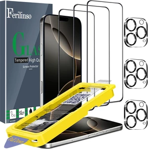 3 Pack Screen Protector for iPhone 16 Pro Max, Tempered Glass | 9H+ Hardness, Military-Grade Shatterproof, HD Clear, Case Friendly, Easy Installation Bubble Free, with Camera Lens Protector 3 Pack Screen Protector for iPhone 16 Pro Max, Tempered Glass | 9H+ Hardness, Military-Grade Shatterproof, HD Clear, Case Friendly, Easy Installation Bubble Free, with Camera Lens Protector