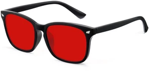 Blue Light Glasses for Women and Men, 99% UV Blocking Square Frame | UV Filter & Eye Strain,Anti-Glare & Lightweight Eye Protection, Ideal for Computers, Gaming and Office, 1 Pack, Red Blue Light Glasses for Women and Men, 99% UV Blocking Square Frame | UV Filter & Eye Strain,Anti-Glare & Lightweight Eye Protection, Ideal for Computers, Gaming and Office, 1 Pack, Red