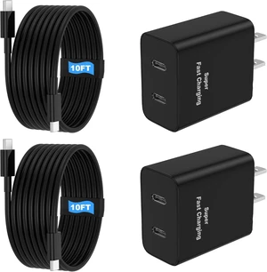Super Fast Charger USB C 45W Dual Port Android Phone Type C Charger 2Pack Super Fast Charger USB C 45W Dual Port Android Phone Type C Charger 2Pack