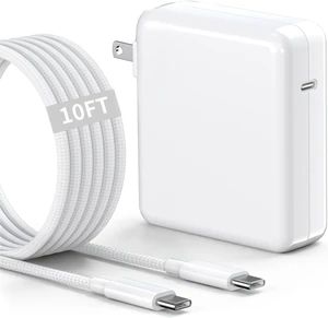 MacBook Pro Charger - 61W USB C Power Adapter with 10FT USB-C Braided Cable MacBook Pro Charger - 61W USB C Power Adapter with 10FT USB-C Braided Cable