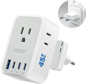 45W European Travel Plug Adapter US to Europe Plug Adapter 45W European Travel Plug Adapter US to Europe Plug Adapter