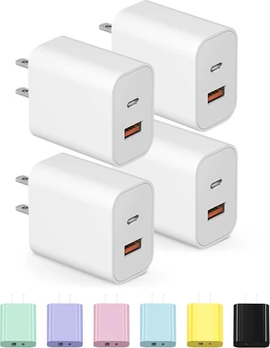 USB C Charger Block Fast Charging Block Type C Charger Multiport Adapter USB C Charger Block Fast Charging Block Type C Charger Multiport Adapter