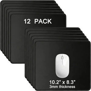 12 Pack Mouse Pads Bulk Black Mouse Pads for Desk Office and School 12 Pack Mouse Pads Bulk Black Mouse Pads for Desk Office and School