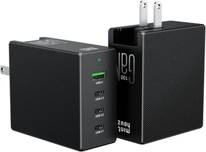Phone Charger 100W 4-Port Fast Compact Foldable USB C Charger Block Phone Charger 100W 4-Port Fast Compact Foldable USB C Charger Block