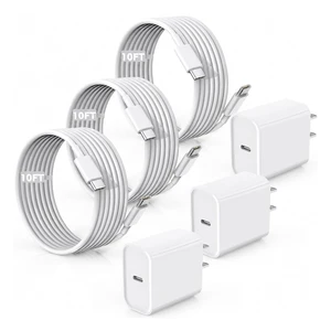 Fast Charger for iPhone 17/16/15 Charger 10FT Extra Long Fast Charging 3Pack Block USB-C to USB C Fast Charging Cable Cord for iPhone Air/17 Pro Max/iPhone 16 Pro/16 Plus/15 Pro Max iPad Pro/Air/Mini Fast Charger for iPhone 17/16/15 Charger 10FT Extra Long Fast Charging 3Pack Block USB-C to USB C Fast Charging Cable Cord for iPhone Air/17 Pro Max/iPhone 16 Pro/16 Plus/15 Pro Max iPad Pro/Air/Mini