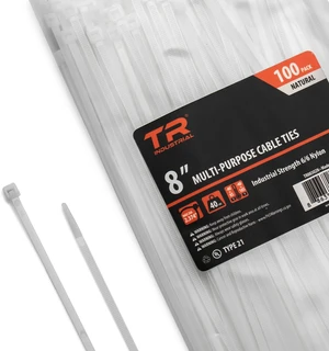 Multi-Purpose Natural Cable Ties 8 inches 100 Pack Multi-Purpose Natural Cable Ties 8 inches 100 Pack