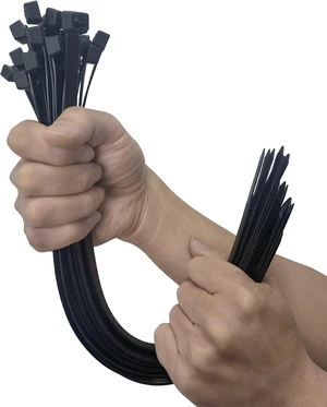 Black Zip Ties Heavy Duty 70 LBS 16-inch Long Cable Ties 100 Pack Black Zip Ties Heavy Duty 70 LBS 16-inch Long Cable Ties 100 Pack