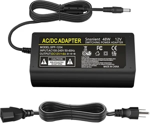 12V 4A 48W AC/DC Adapter 12V 4A Power Supply DC Plug 5.5x2.5mm 12V 4A 48W AC/DC Adapter 12V 4A Power Supply DC Plug 5.5x2.5mm