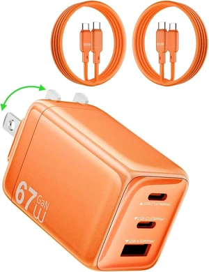 Phone Charger USB C Fast Charging 67W GaN Compact Foldable Wall Plug Phone Charger USB C Fast Charging 67W GaN Compact Foldable Wall Plug