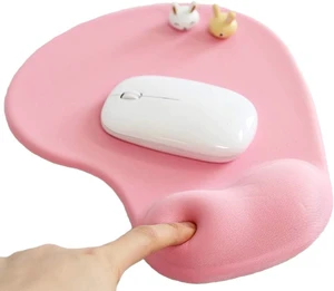 Office Mousepad with Gel Wrist Support - Ergonomic Gaming Desktop Mouse Pad Wrist Rest - Design Gamepad Mat Rubber Base for Laptop Computer -Silicone Non-Slip Special-Textured Surface (01Pink) Office Mousepad with Gel Wrist Support - Ergonomic Gaming Desktop Mouse Pad Wrist Rest - Design Gamepad Mat Rubber Base for Laptop Computer -Silicone Non-Slip Special-Textured Surface (01Pink)