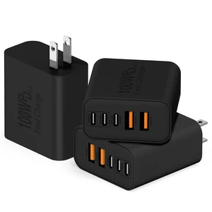 USB C Wall Fast Charger Block 100W 5-Port Type C Fast Charging Block USB C Wall Fast Charger Block 100W 5-Port Type C Fast Charging Block