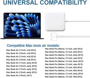 Charger for MacBook Air&Pro(2012-2017) Compatible with MacBook Air&Pro 11&13&15&17 inch (7 * 7 * 3CM) Charger for MacBook Air&Pro(2012-2017) Compatible with MacBook Air&Pro 11&13&15&17 inch (7 * 7 * 3CM)