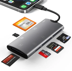 USB-C Multi SD Card Reader CF SD TF XD MS M2 Card Adapter for Phone Laptop USB-C Multi SD Card Reader CF SD TF XD MS M2 Card Adapter for Phone Laptop