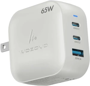 65W GaN Charger 2XType-C & USB-A Superfast 2.0 Charging Compatible for iPhone 17/16/16 Pro Max/15 Series/iPad Pro Smartphones Tablets and More PD/PPS/QC 3.0 Compact Foldable Plug 65W GaN Charger 2XType-C & USB-A Superfast 2.0 Charging Compatible for iPhone 17/16/16 Pro Max/15 Series/iPad Pro Smartphones Tablets and More PD/PPS/QC 3.0 Compact Foldable Plug