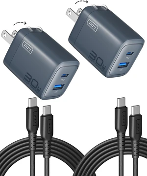 USB C Charger 30W Type C Fast Charging 2-Port Adapter Charger Block USB C Charger 30W Type C Fast Charging 2-Port Adapter Charger Block