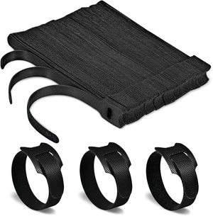 100 Pack Reusable Hook?Loop Cable Ties Adjustable Cord Wire Organizer 100 Pack Reusable Hook?Loop Cable Ties Adjustable Cord Wire Organizer