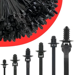 60Pcs Nylon Universal Cable Tie with Buckle Push Mount Zip Tie Mount ChristmasTree Zip Ties Mounts Automotive Cable Ties Wire Clips Fuel Line Ziptie High Temp Heat Resistant Wire Wrap (6-Types) 60Pcs Nylon Universal Cable Tie with Buckle Push Mount Zip Tie Mount ChristmasTree Zip Ties Mounts Automotive Cable Ties Wire Clips Fuel Line Ziptie High Temp Heat Resistant Wire Wrap (6-Types)