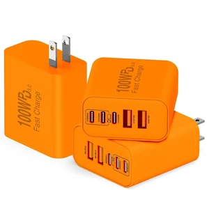 USB C Wall Fast Charger Block 100W 5-Port Type C Fast Charging Block USB C Wall Fast Charger Block 100W 5-Port Type C Fast Charging Block