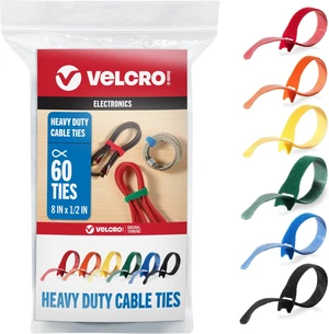 ONE-WRAP Cable Ties Multicolor 8in x 1/2in 60 Pack ONE-WRAP Cable Ties Multicolor 8in x 1/2in 60 Pack