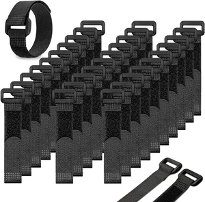 30pcs Reusable Cable Ties 6 Inch - Hook and Loop Cinch Straps for Wire Management - Heavy Duty Cord Organizer & Wire Ties for Electronics PC Home & Office 30pcs Reusable Cable Ties 6 Inch - Hook and Loop Cinch Straps for Wire Management - Heavy Duty Cord Organizer & Wire Ties for Electronics PC Home & Office