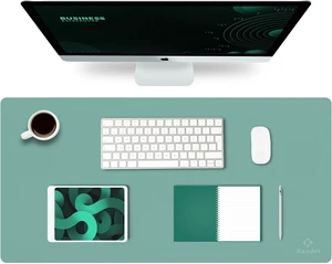 Large Office Desk Mat Leather Mouse Pad (31.5x15.7 Green) Large Office Desk Mat Leather Mouse Pad (31.5x15.7 Green)