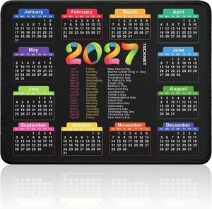 Mouse Pad 2027 Calendar Waterproof Non?Slip Rubber Base Mouse Pad 2027 Calendar Waterproof Non?Slip Rubber Base