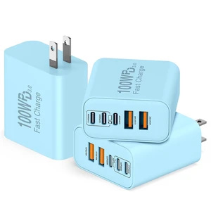 USB C Wall Fast Charger Block 100W 5-Port Type C Fast Charging Block USB C Wall Fast Charger Block 100W 5-Port Type C Fast Charging Block
