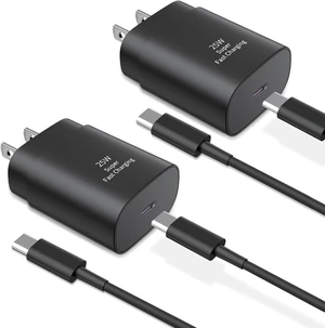 Type C Charger Fast Charging 2Pack 25W USB C Charger Block with 6FT Cable Type C Charger Fast Charging 2Pack 25W USB C Charger Block with 6FT Cable