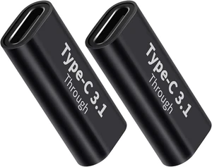 USB C Female-to-Female Adapter(2 pcs) Supports Fast Charging and Data Transfer Extension up to 10GBbps Rate USB C Female-to-Female Adapter(2 pcs) Supports Fast Charging and Data Transfer Extension up to 10GBbps Rate
