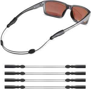 Glasses Strap -No Tail Adjustable Sunglasses Strap Eyeglasses Strap Cable Straps Eye Glasses Holders Around Neck Lanyard for Men Women -Eyewear Retainer String Chain (4pcs Black 16Inch) Glasses Strap -No Tail Adjustable Sunglasses Strap Eyeglasses Strap Cable Straps Eye Glasses Holders Around Neck Lanyard for Men Women -Eyewear Retainer String Chain (4pcs Black 16Inch)