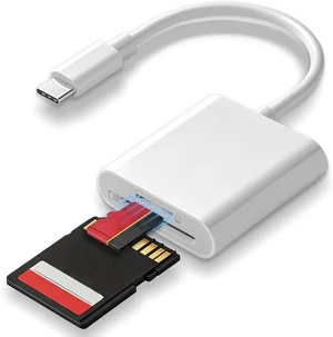 SD Card Reader USB C for iPhone17/16/15 Support SD Micro SD Memory Card SD Card Reader USB C for iPhone17/16/15 Support SD Micro SD Memory Card