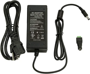 12V 5A AC to DC Power Adapter UL Listed 60W 100-220V to 12 Volt 5 Amp Transformer for Security Camera System Flexible LED Tape Strip Light 3 Foot Cord 12V 5A AC to DC Power Adapter UL Listed 60W 100-220V to 12 Volt 5 Amp Transformer for Security Camera System Flexible LED Tape Strip Light 3 Foot Cord